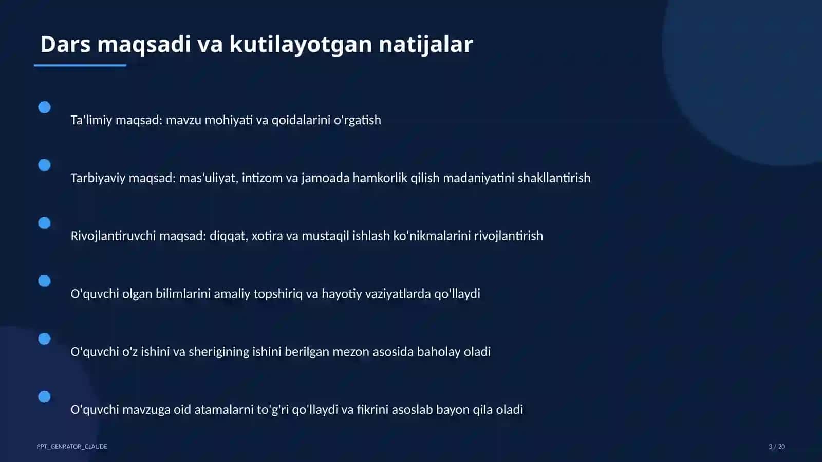 Algebra va geometriyani yagona "Matematika" fani sifatida o'qitish: yangi yondashuv 3