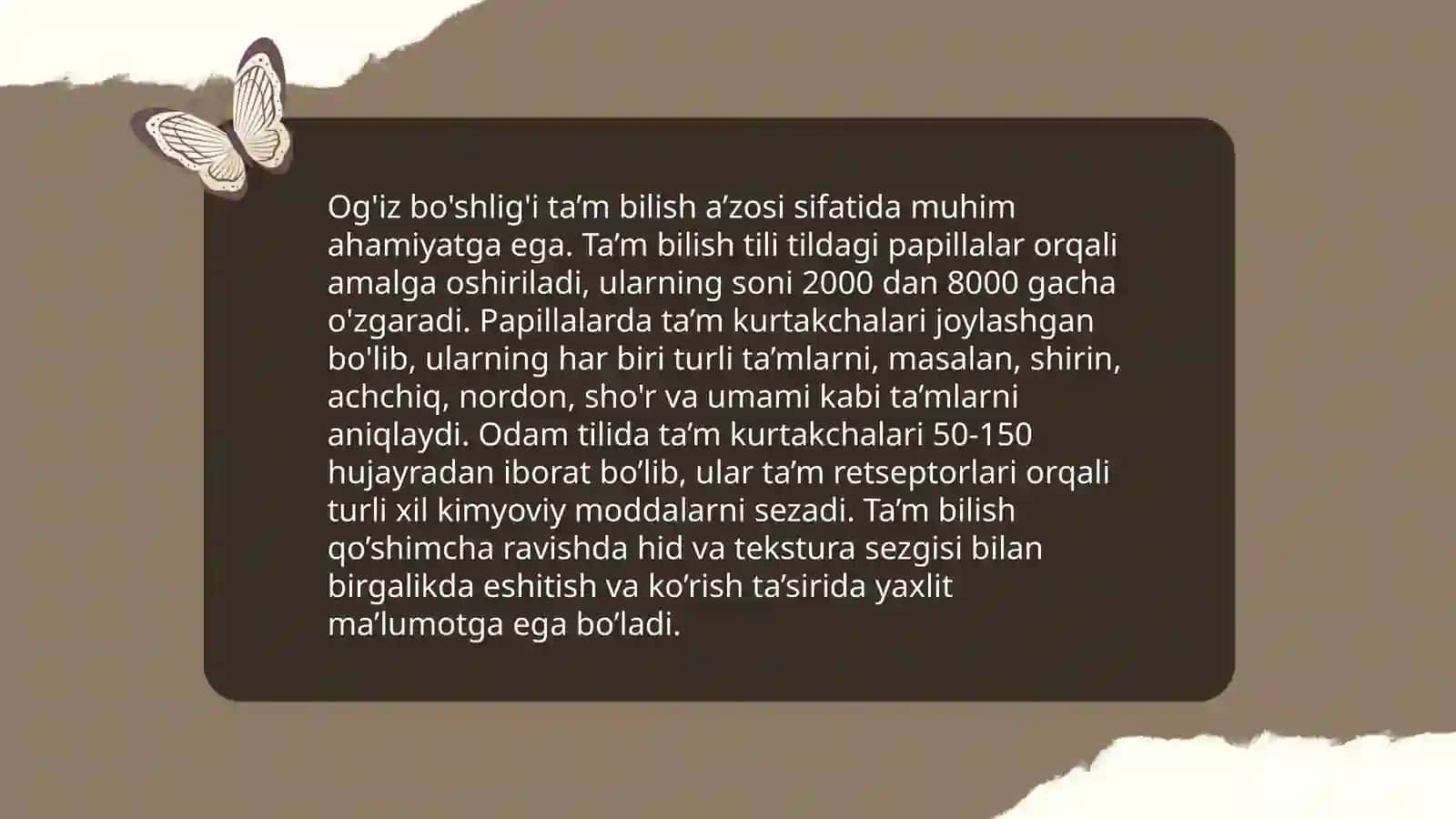 Ta’m bilish a’zosining morfo-funktsional tavsifi 3