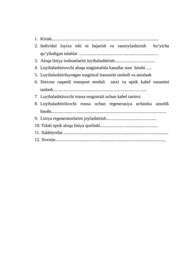 Andijon – Jizzax viloyatlari orasida optik transport tarmog‘ini loyixalashtirish 3