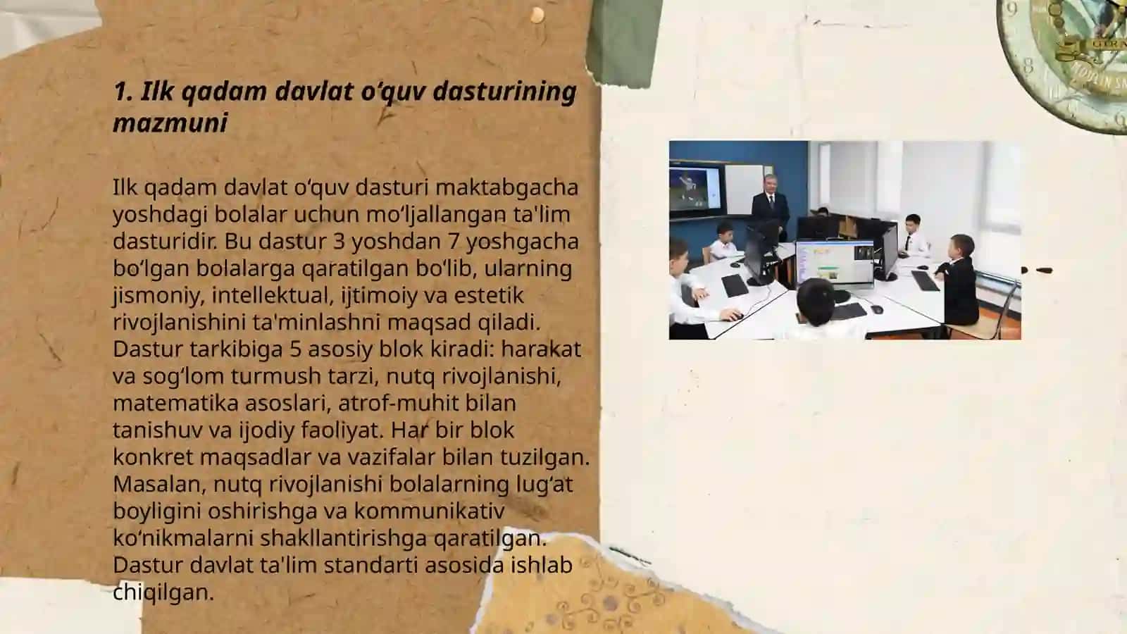 Ilk qadam davlat o’quv dasturini pedagogik jarayonga tadbiq etish 3