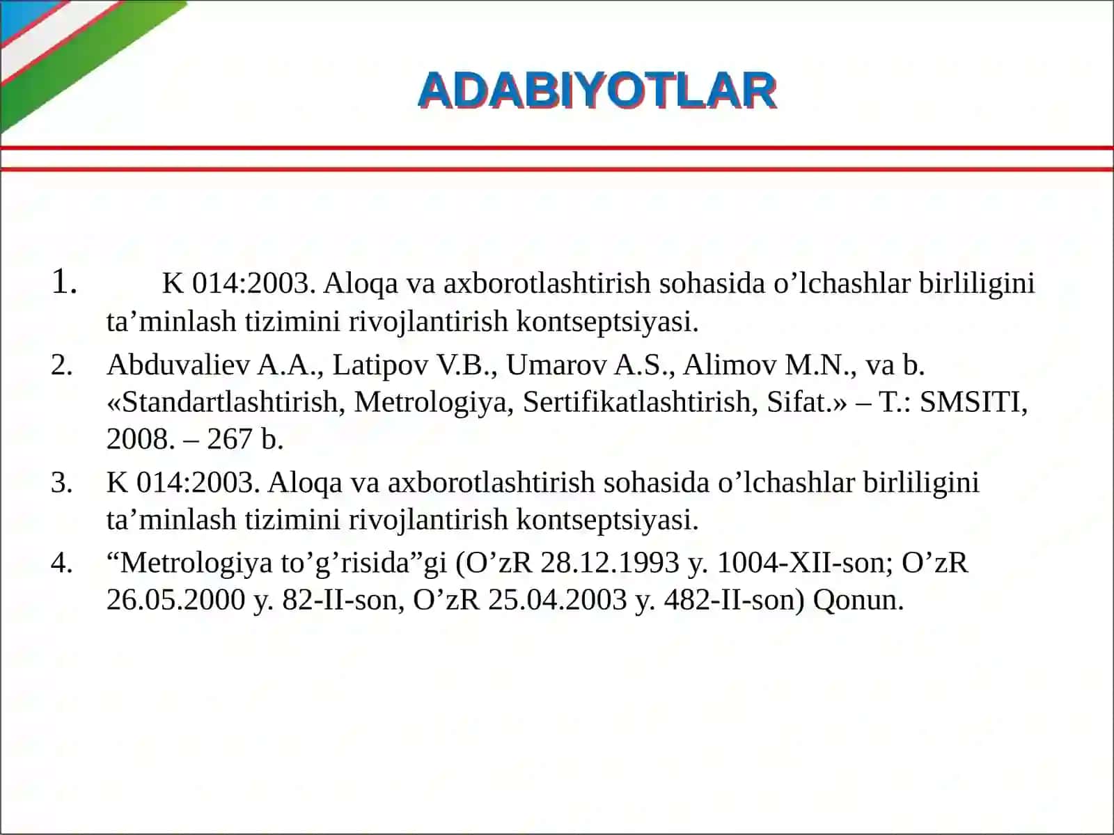 Metrologiya va sertifikatlash 3