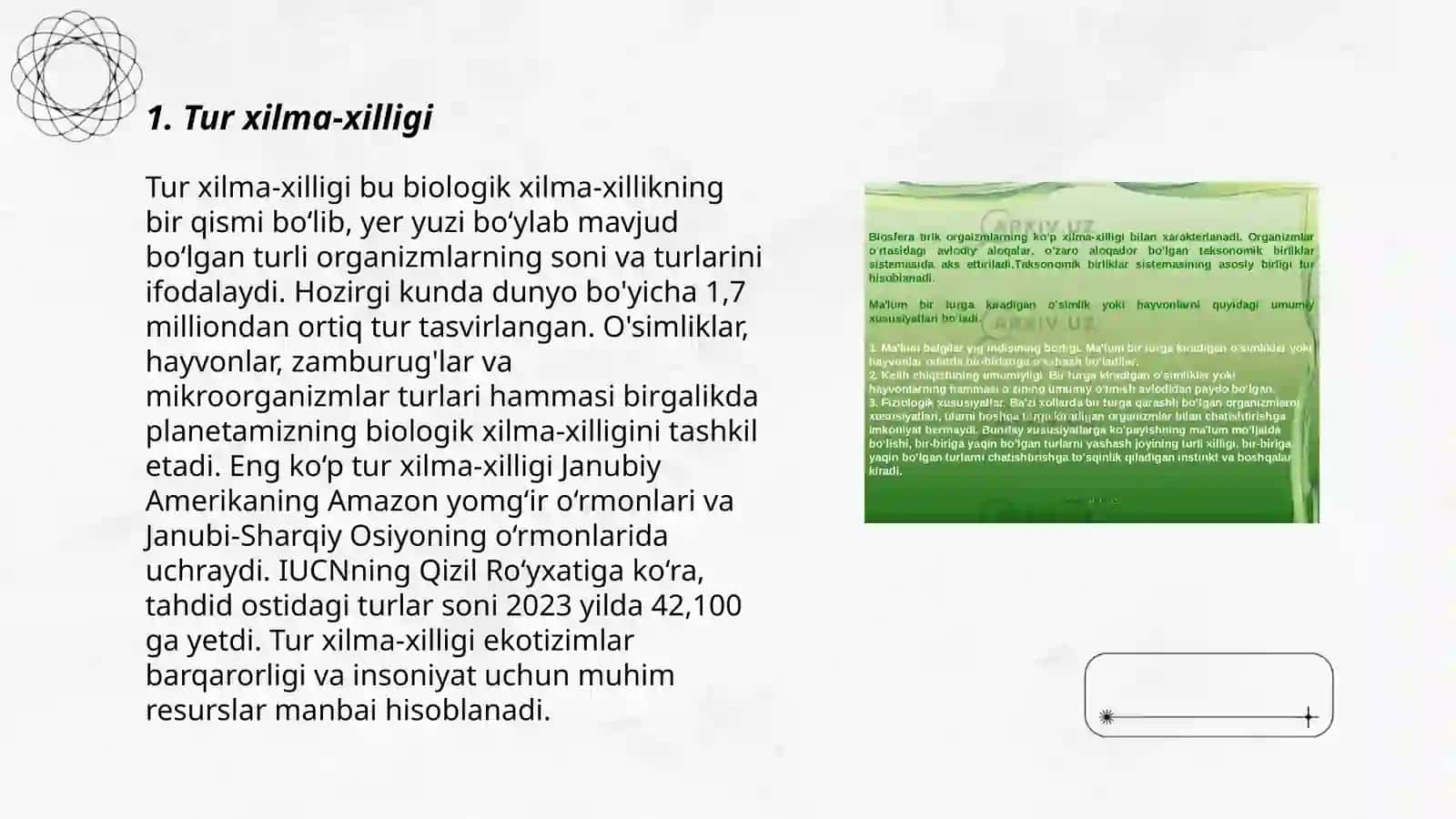 Biologik xilma xillik va uni baholash 3