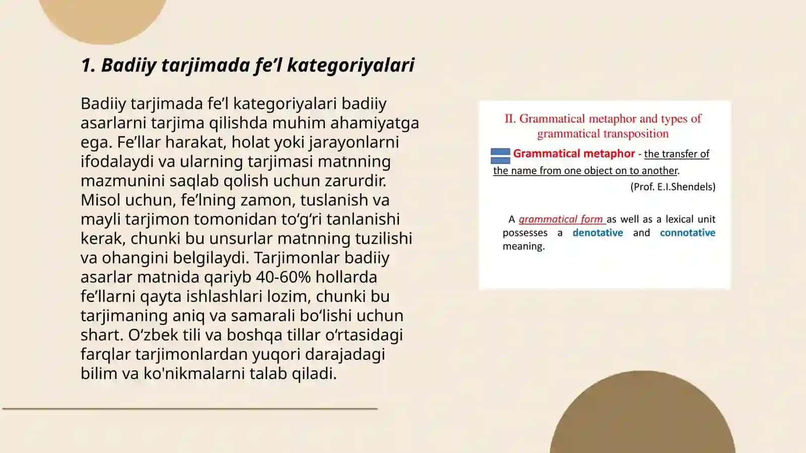 Badiiy tarjimada grammatik kategoriyalarni berish 3