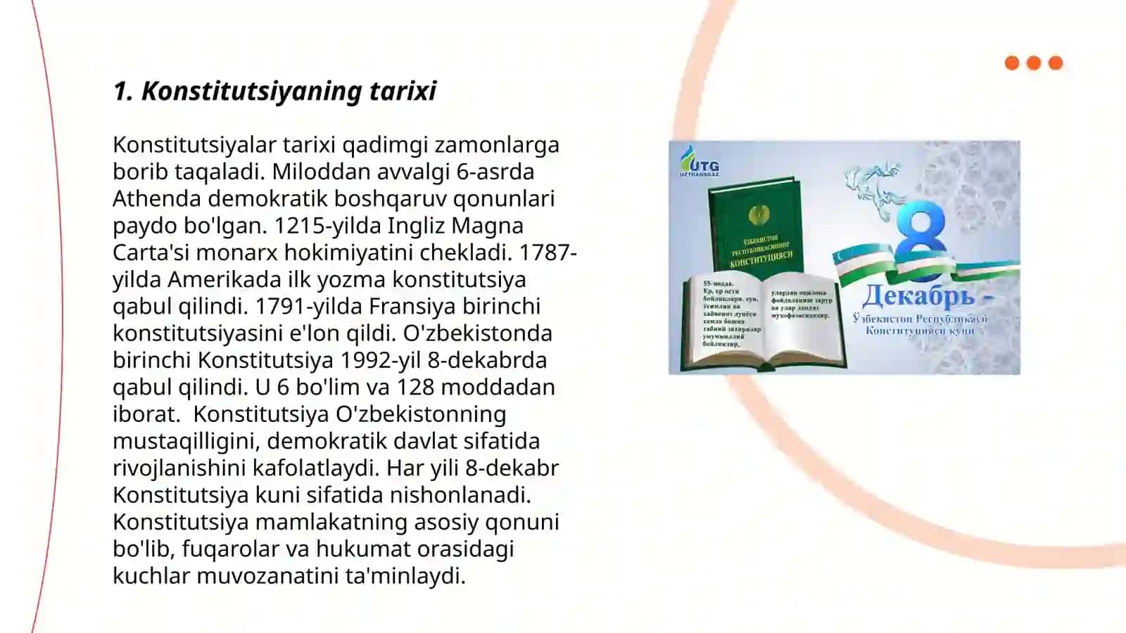 8- dekabr konstitutsiya kuni 3