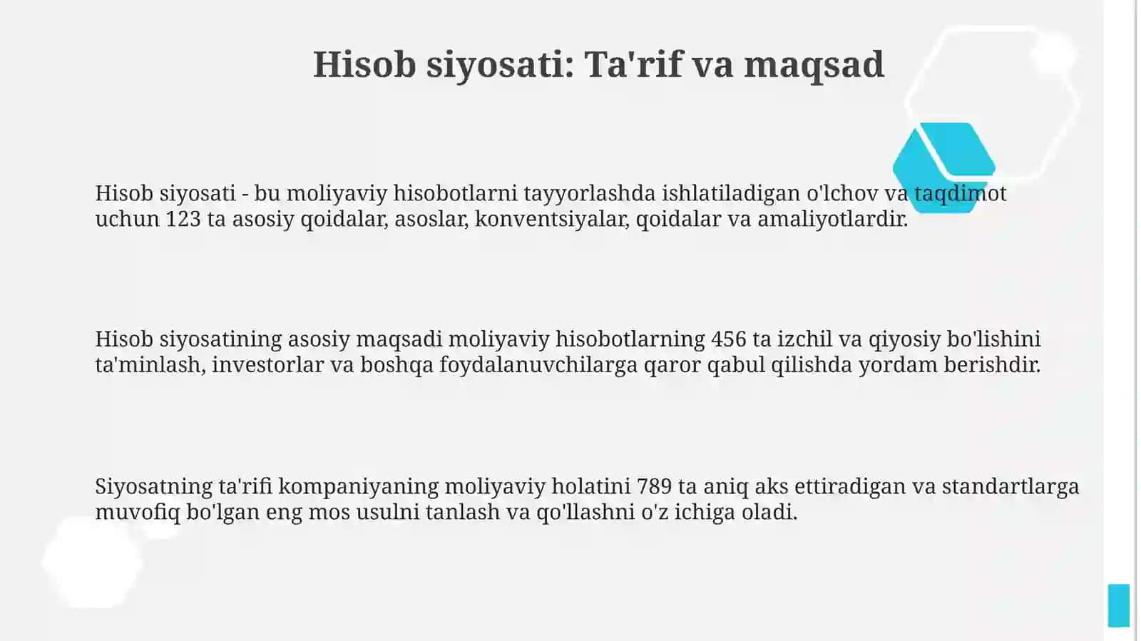 Hisobsiyosati 3