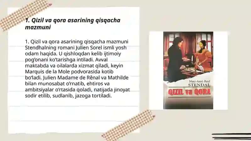 Qizil va qora asari 3