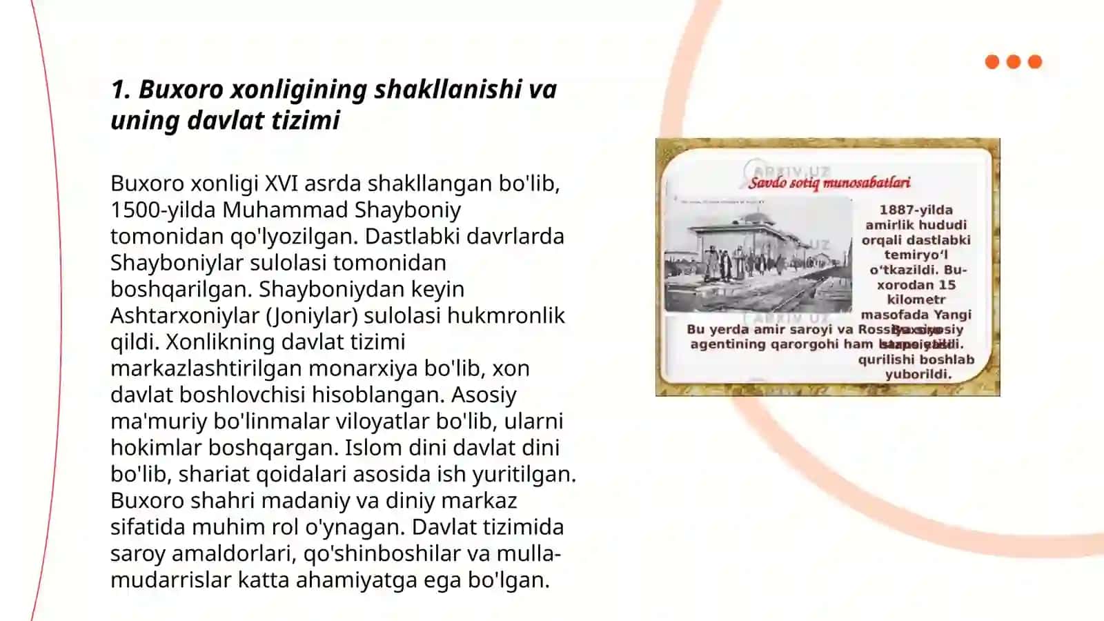 Buxoro xonligi va Buxoro amirligining ijtimoiy-siyosiy tuzumi va huquqiy tizimi 3