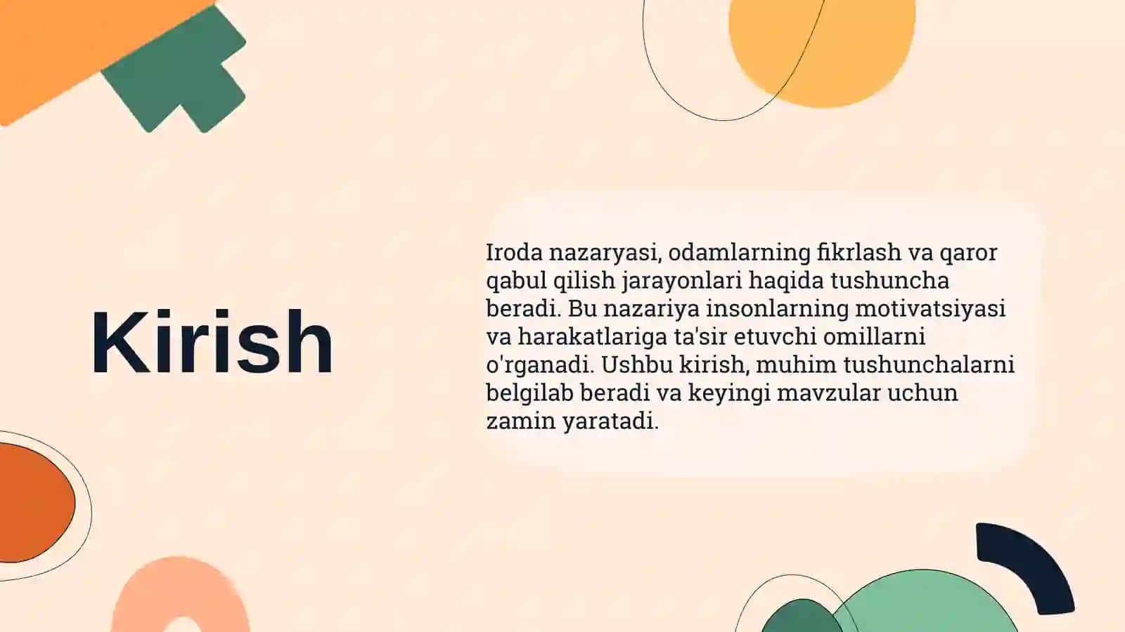 Iroda nazaryasi 3