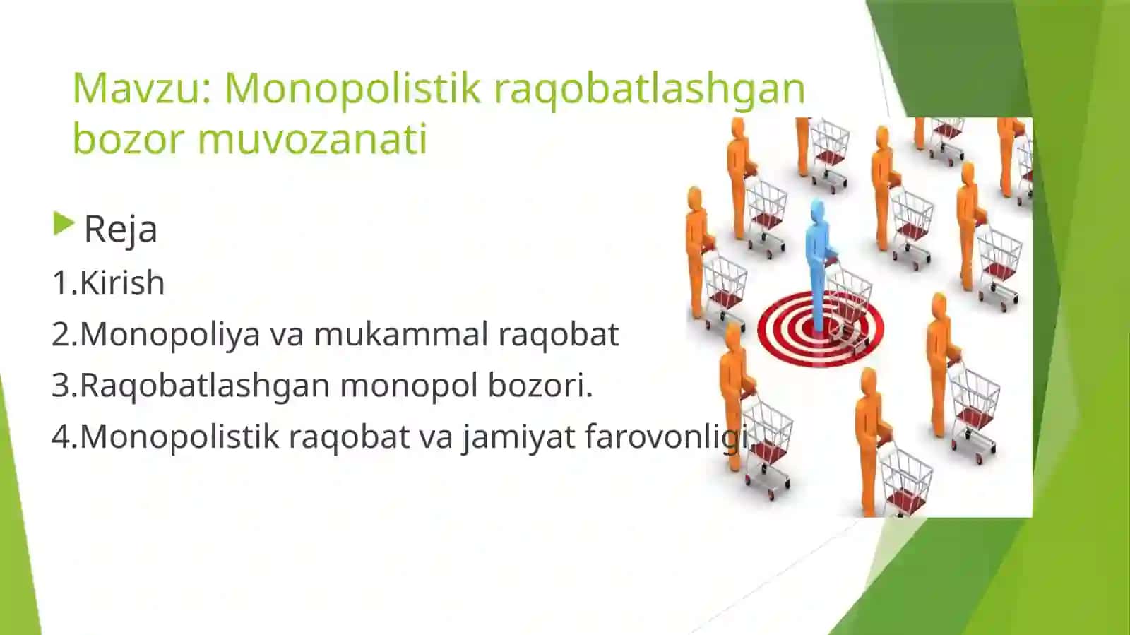 Monopolistik raqobatlashgan bozor muvozanati 3