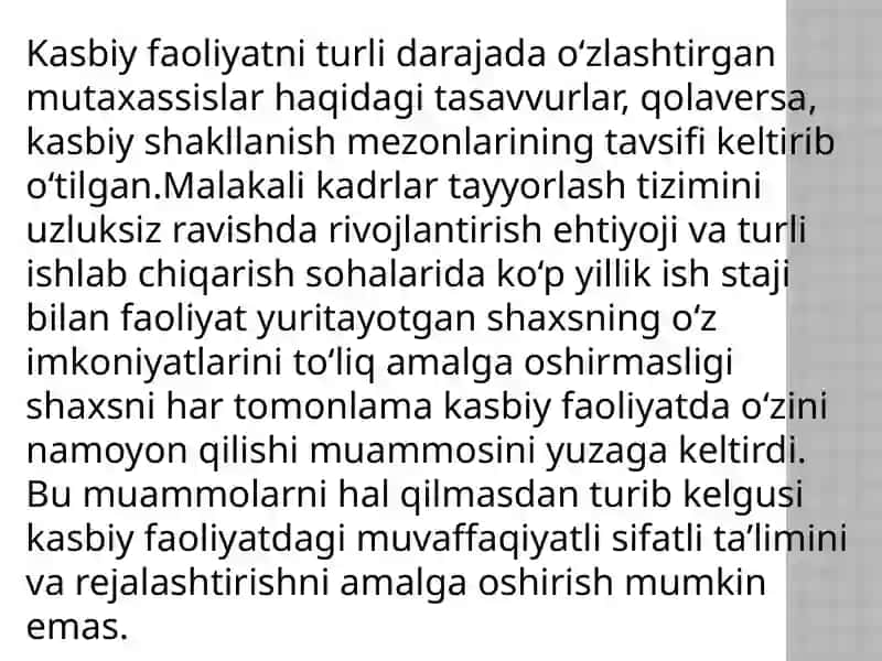 Kasbiy faoliyatni rivojlantiruvchii ta'lim 3