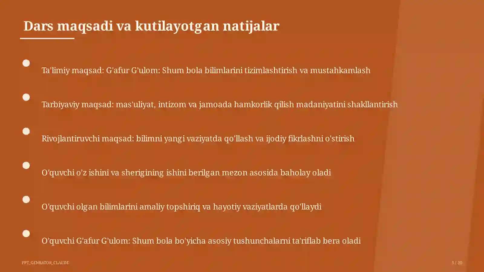 G'afur G'ulom: Shum bola (5-sinf) 3