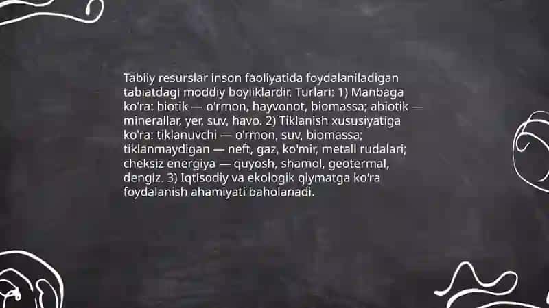 Tabiiy resurslar va atrof-muhit 3