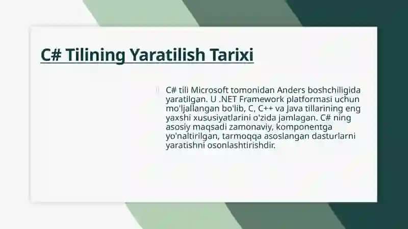 C# Dasturlashtiliasoslari 3