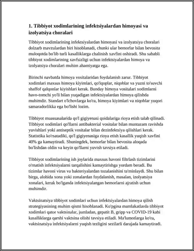 TIBBIYOT XODIMLARI XAVFSIZLIGI.BEMORLAR XAVFSIZLIGI 3