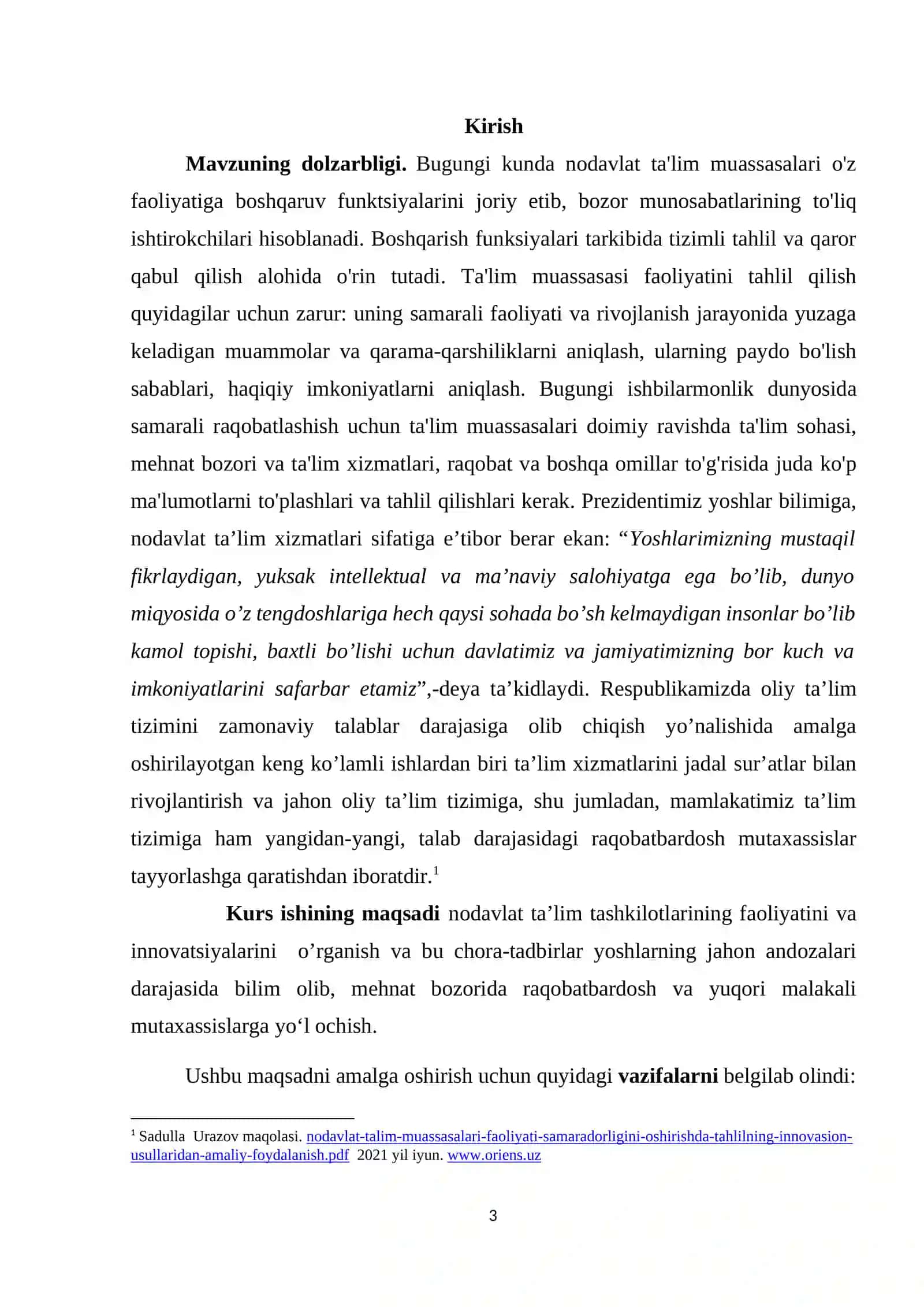 Mehnat bozorida oʻzbekistonning nodavlat taʼlim muassasalarining faoliyatini ragʻbatlantirish 3