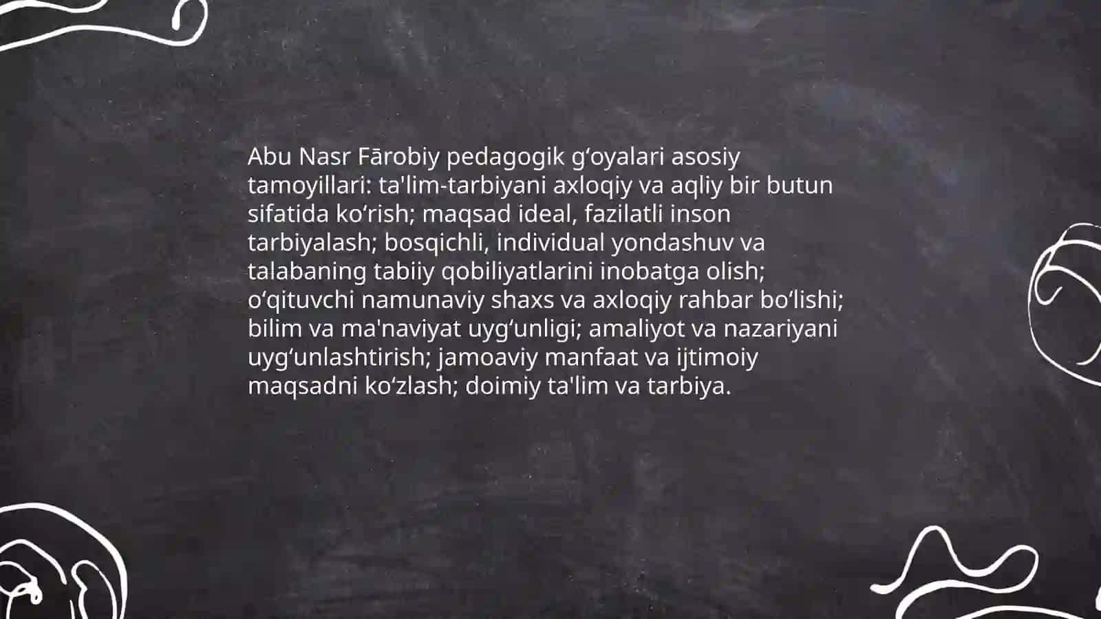 Abu Nasr Farobiyning pedagogik gʻoyalari. Abu Ali ibn sino ta'lim-tarbya haqida 3