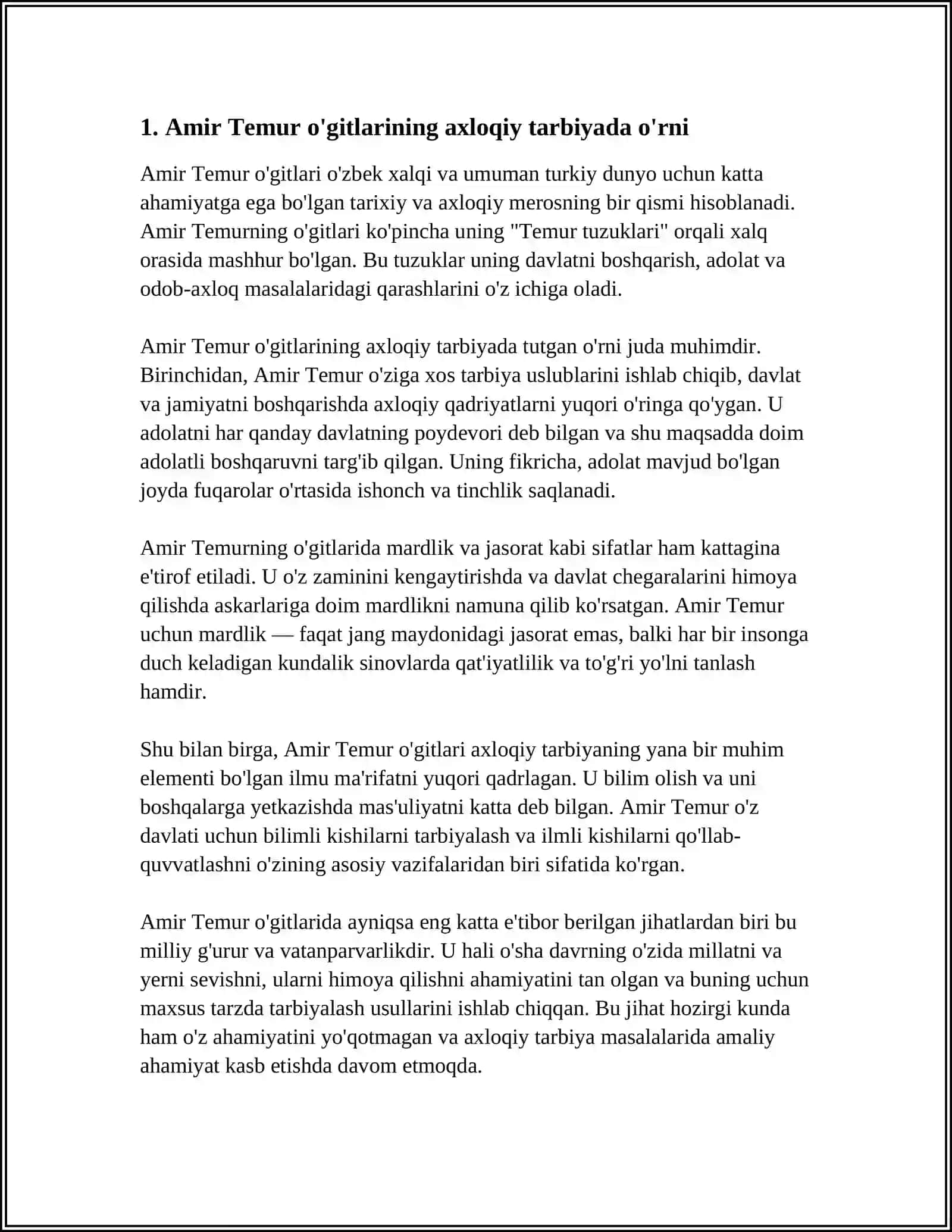 AMIR TEMUR O'GITLARINING TARBIYAVIY AHAMIYATI 3