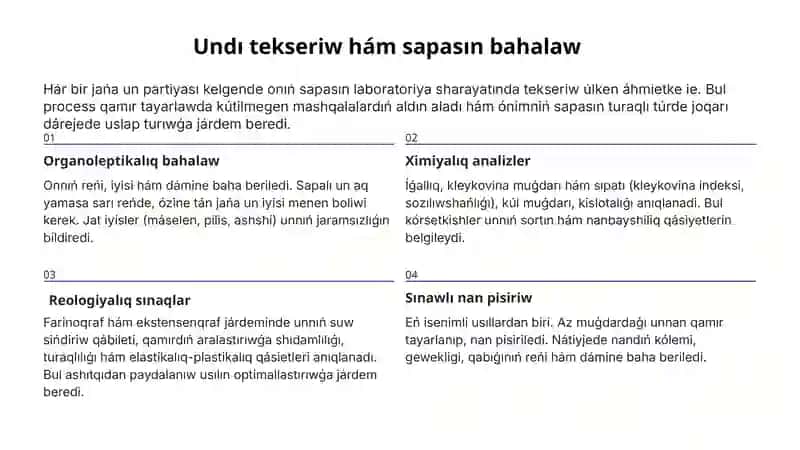 Biyday unindan tayarlawda qoʻsilatugin onimler 3