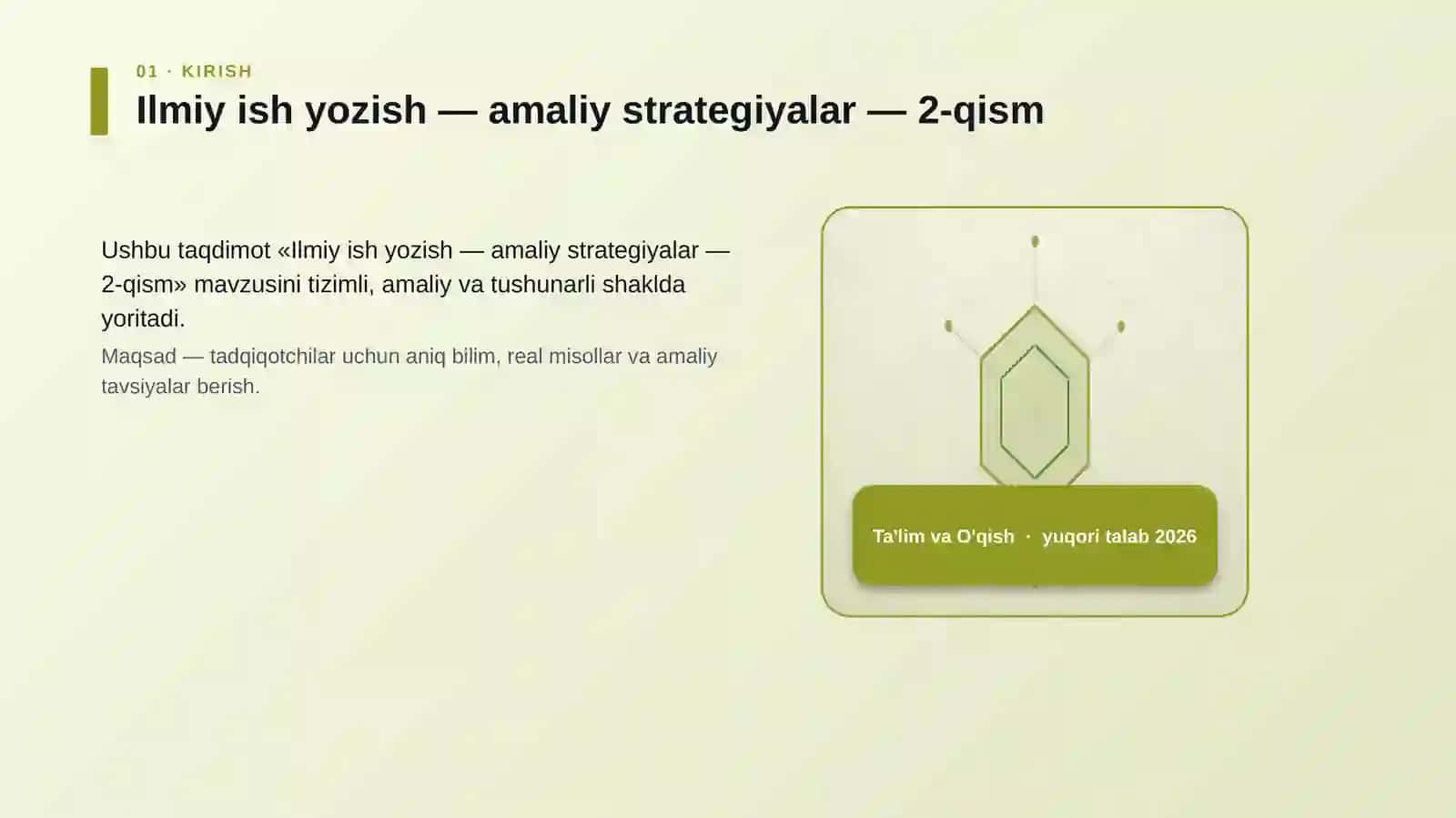 Ilmiy ish yozish — amaliy strategiyalar — 2-qism 3