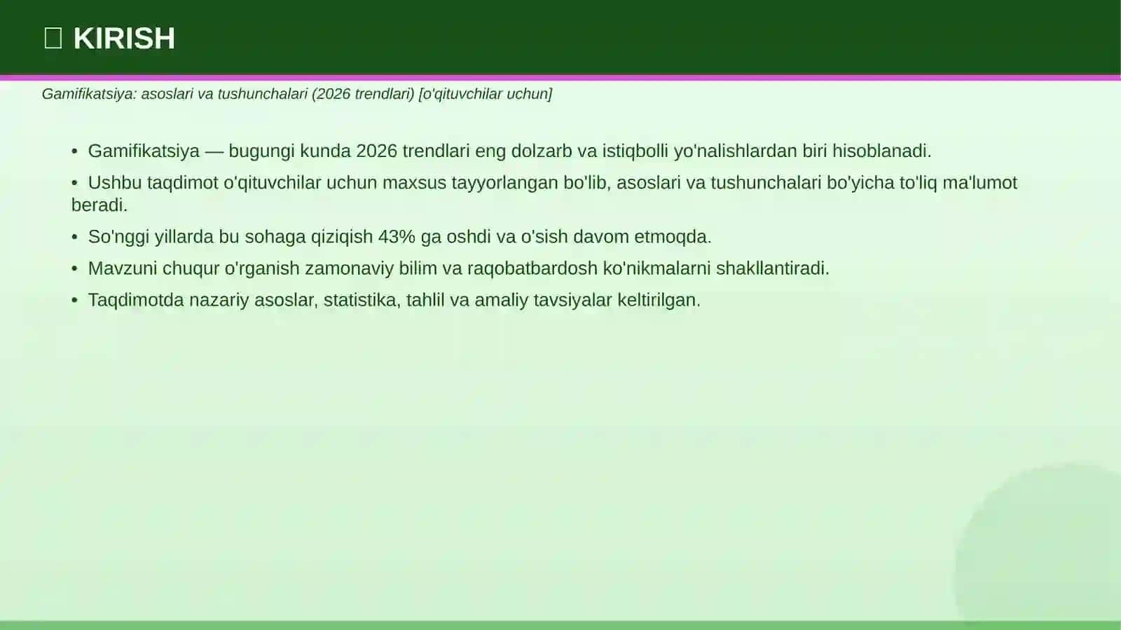 Gamifikatsiya: asoslari va tushunchalari (2026 trendlari) 3