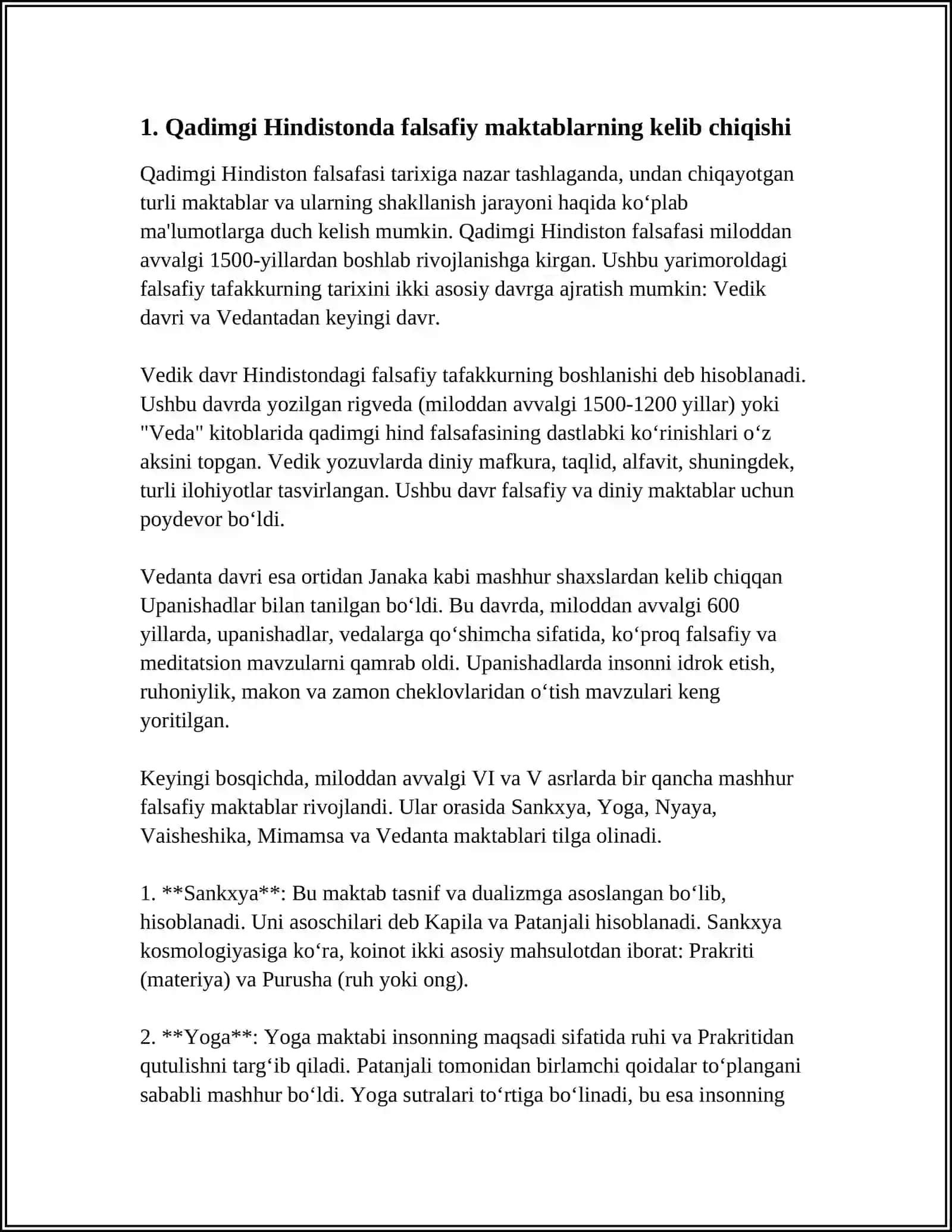 QADIMGI HINDISTONDA FALSAFIY MAKTABLARNING VA YÕNALISHLAR 3
