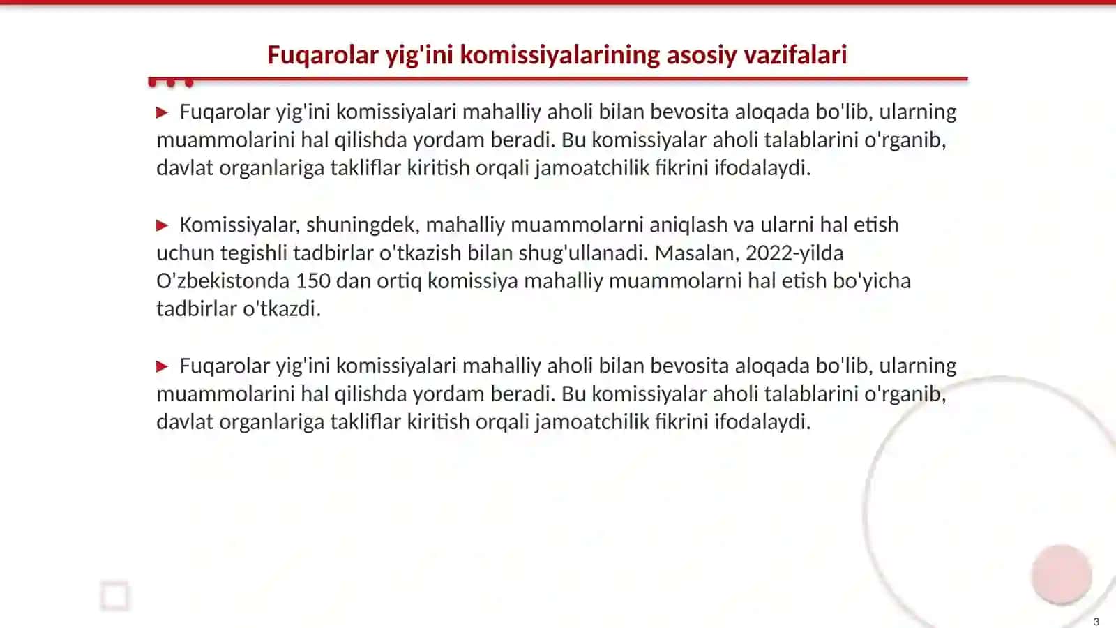 Fuqarolar yig'ini komissiyalarining vazifalari 3