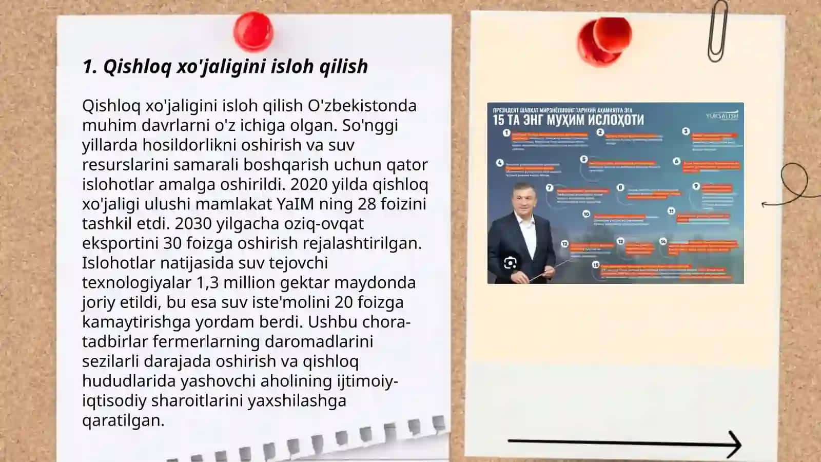 Õzbekiston Respublikasi Prezidenti Sh. M. Mirziyoyevning keng kõlamli iqtisodiy islohotlari va uning mazmuni 3