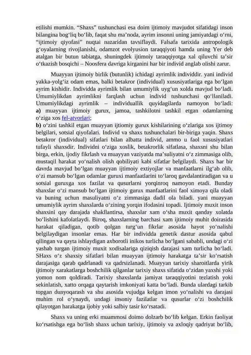Individ, shaxs va individuallik, ularning uzviy bog‘liqligi va o‘ziga xosligi.  Chet el psixologiyasida shaxs nazariyalari. 3