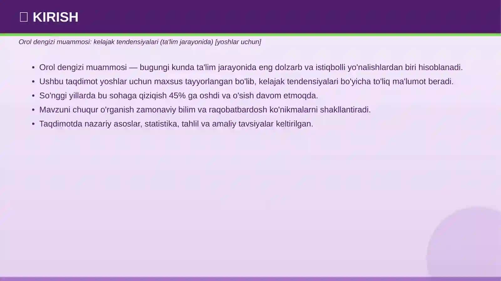 Orol dengizi muammosi: kelajak tendensiyalari (ta'lim jarayonida) [yoshlar uchun] 3