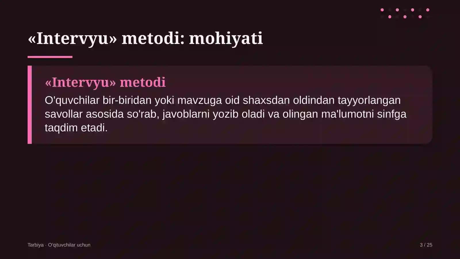 tarbiya darslarida intervyu metodidan foydalanish 9786 3