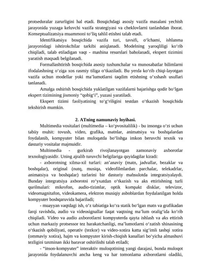 Аxborot tizimlari namunaviy loyihasi 3