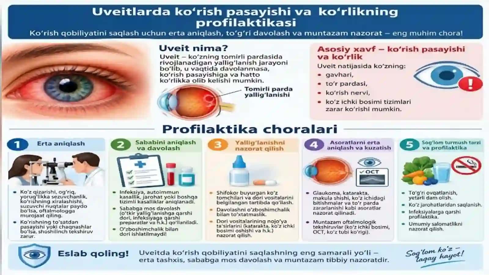 Uveitlarda koʻrish pasayishi va koʻrlikning profilaktikasi 3
