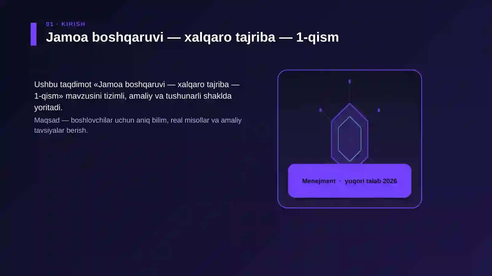 Jamoa boshqaruvi — xalqaro tajriba — 1-qism 3