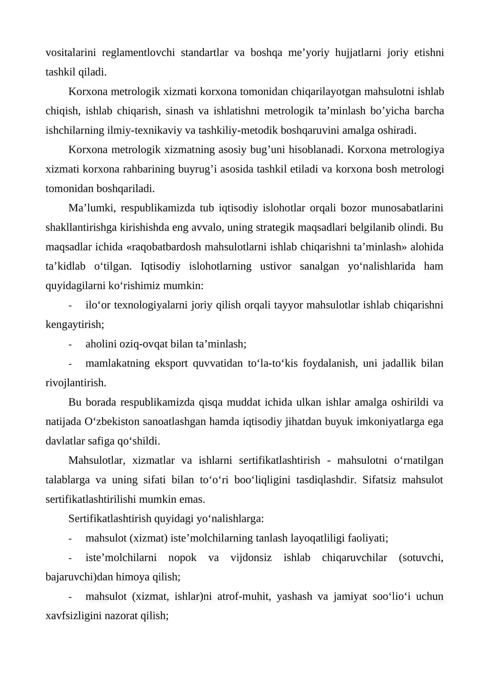 AVTOMOBILSOZLIK KORXONALARIGA BUTLOVCHI QISMLAR YETKAZIB BERUVCHI KORXONALAR UCHUN METROLOGIK XIZMATNI TASHKIL ETISH 3