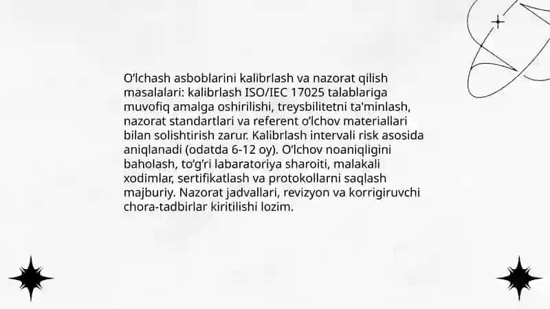 O’lchash bilan bog’liq bo’lgan amaliy masalalar 3