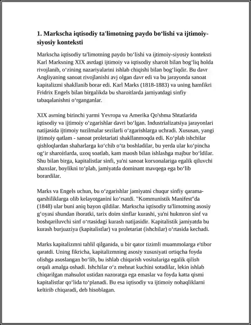 MARKSCHA IQTISODIY TA'LIMOTNING TARIXIY TAQDIRI 3