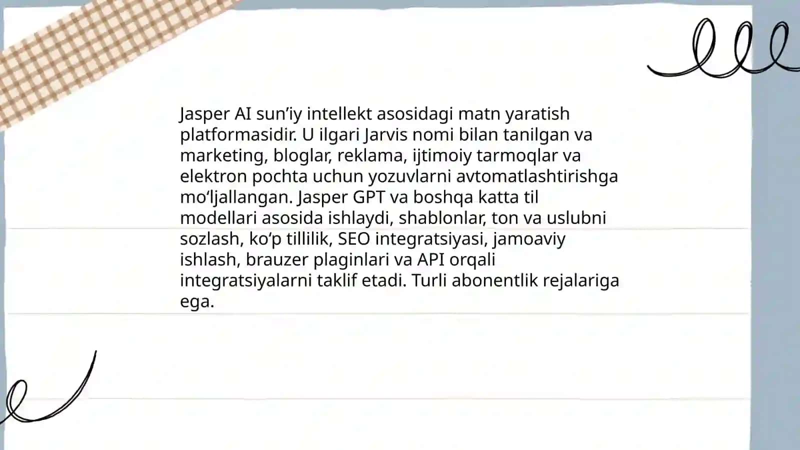 Jasper AI 3