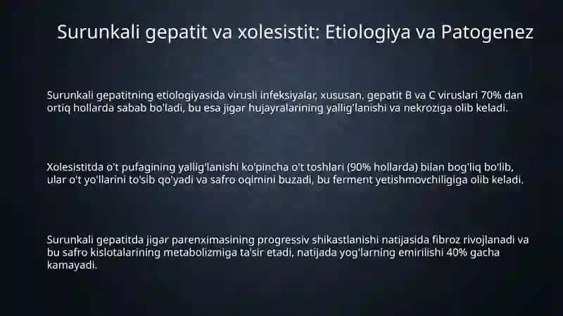 Surunkali gepatit va xolesistit: Etiologiya va Patogenez 3