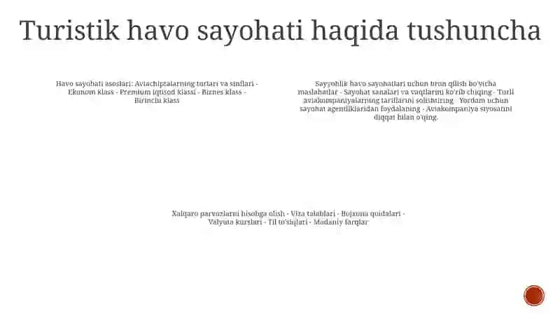 Turistik aviatsiya xizmatlarining asoslari 3