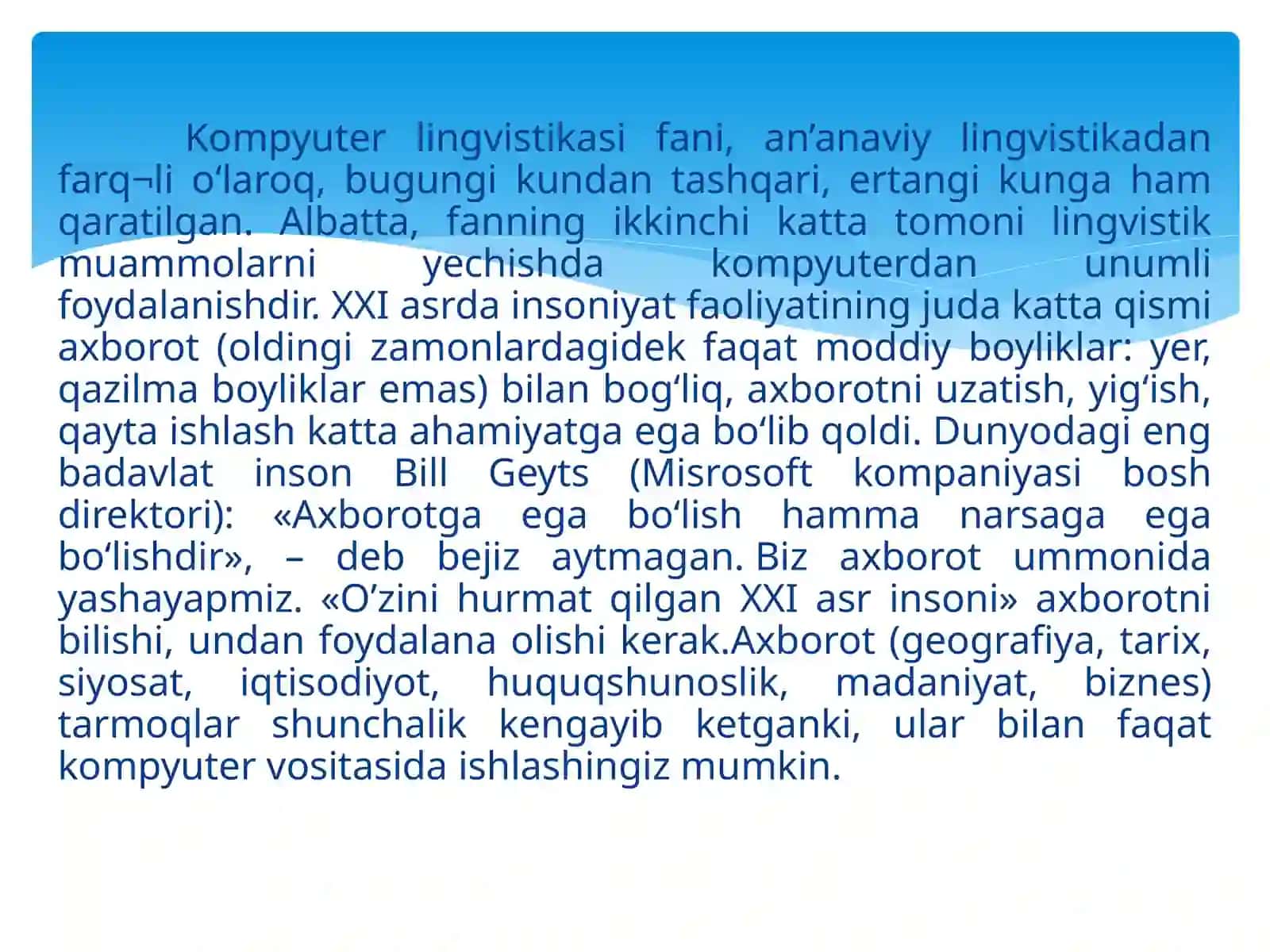 Kompyuter lingvistikasi 3