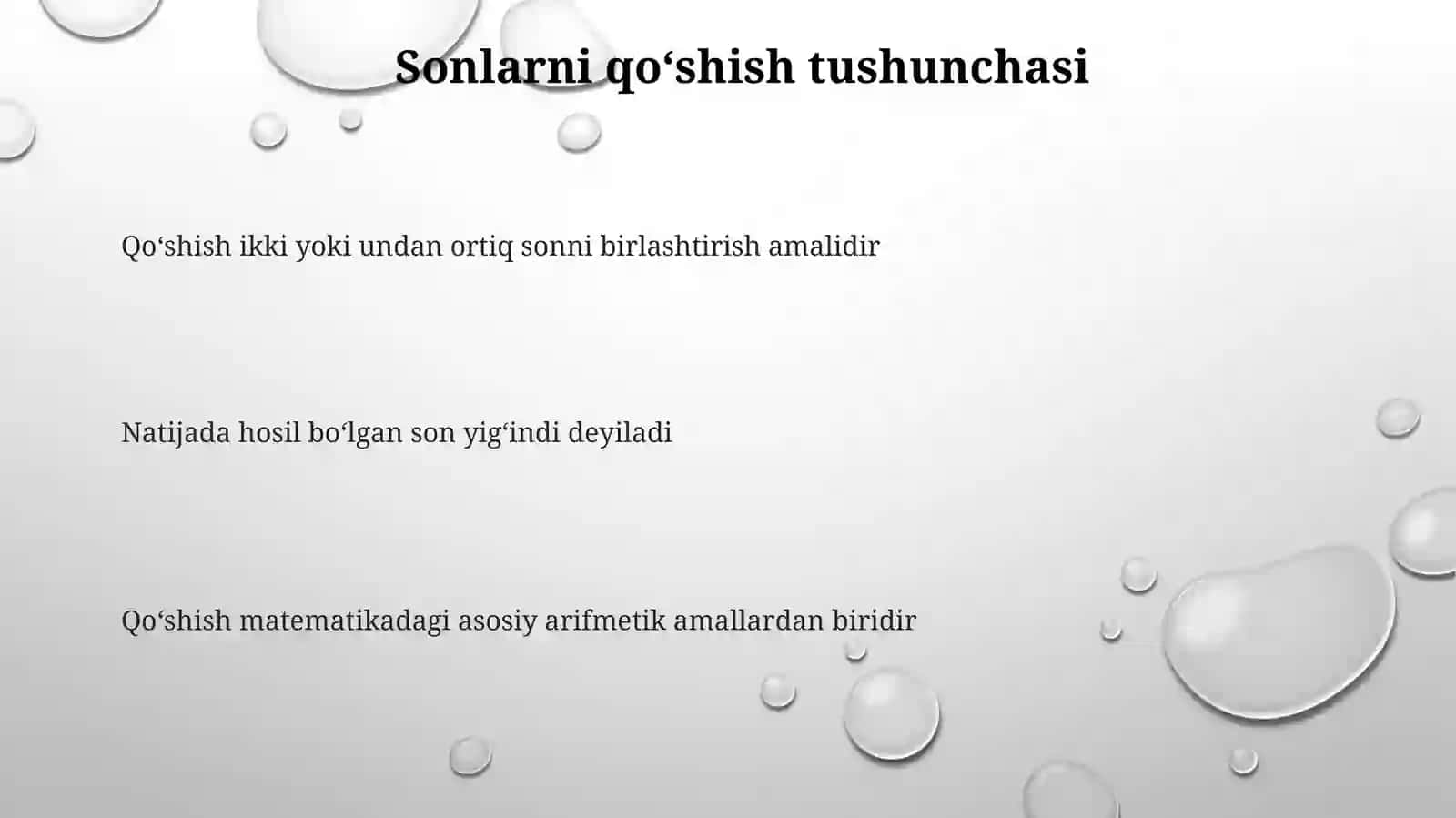 Sonlarni qo'shish 3