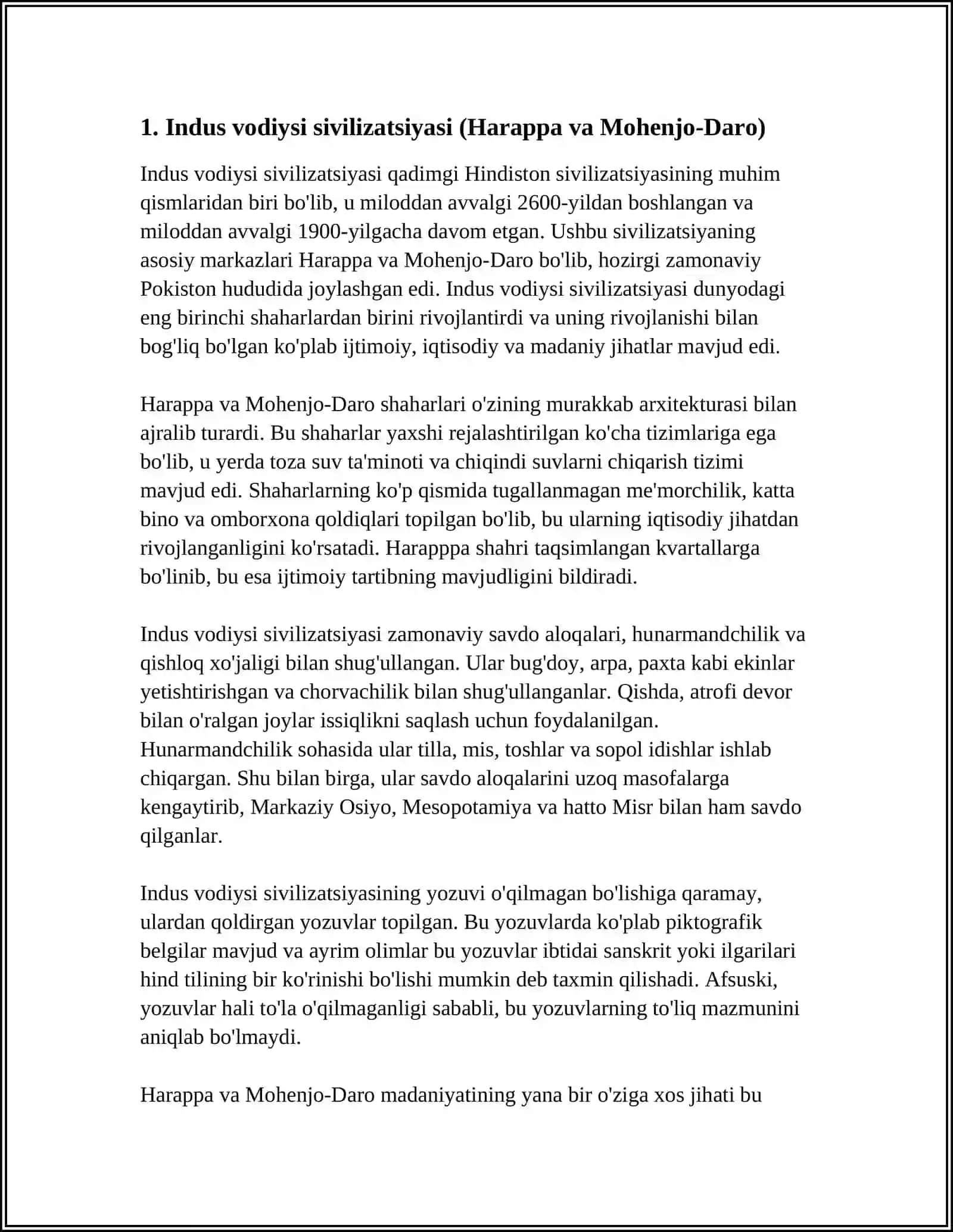 QADIMGI HINDISTON SIVILIZATSIYASI REFERAT 3
