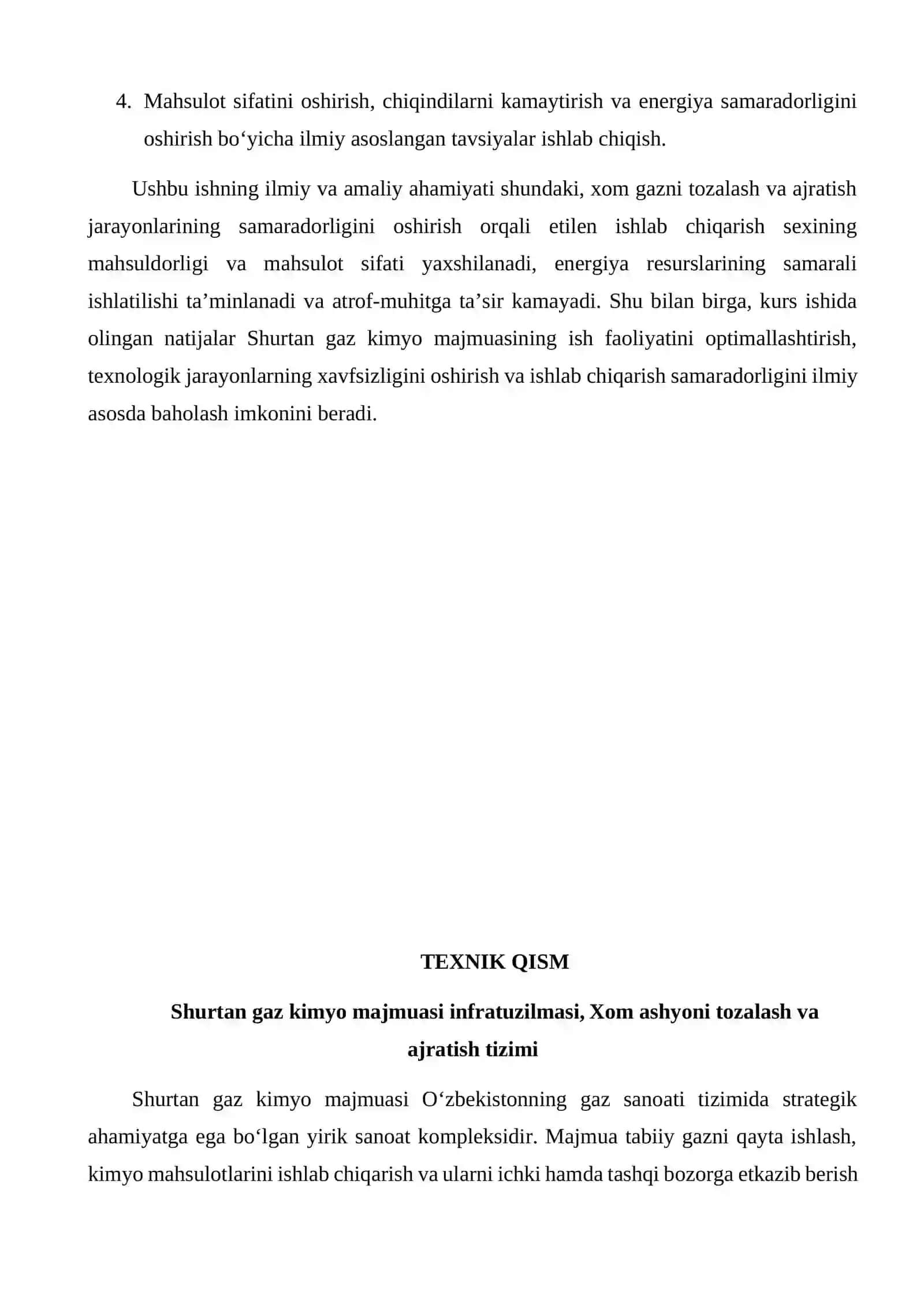 Shurtan Gaz Kimyo Majmuasi: Etilen Ishlab Chiqarish Sexi – Xom Ashyoni Tozalash va Ajratish 3