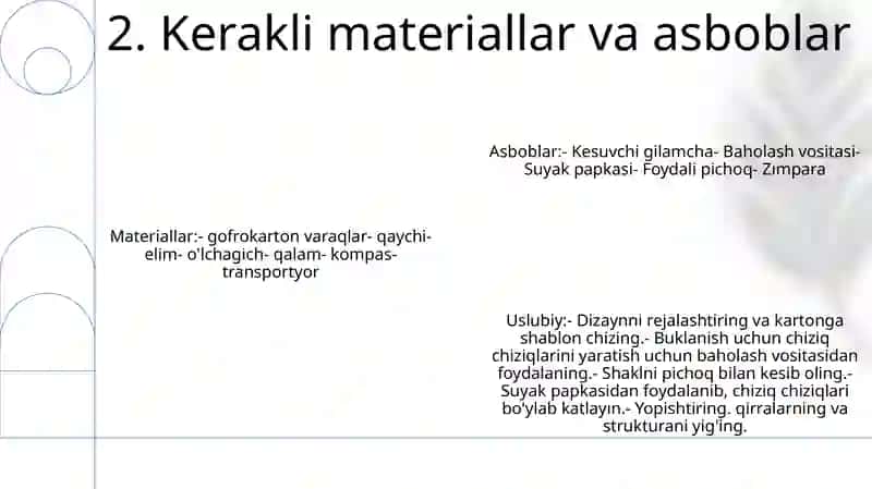 Qog'Oz Va Kartondan Amaliy Ishlarni Tashkil Etish Metodikasi 3