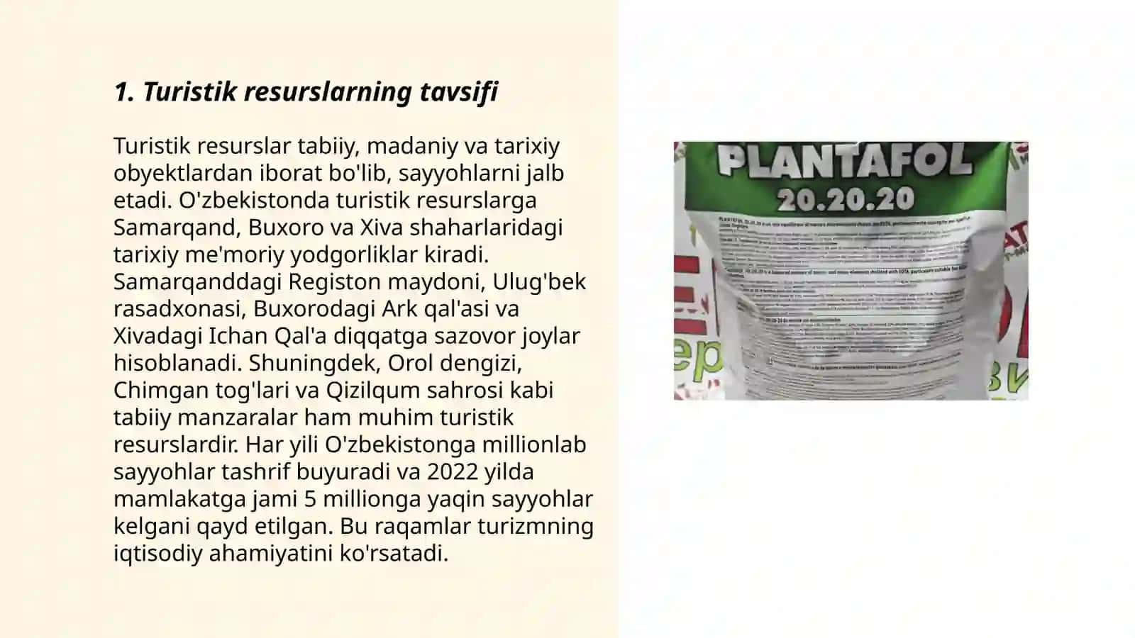 Turistik resurslarning tushunchasi mohiyati va ahamiyati 3