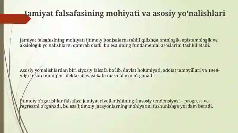 Jamiyat falsafasi 3