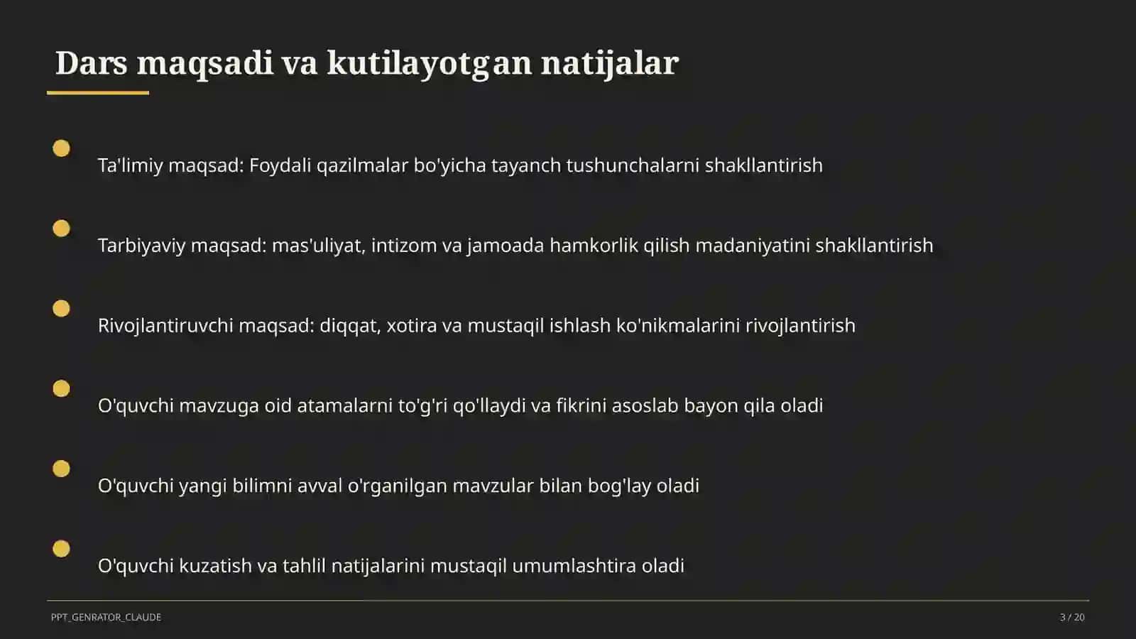 Foydali qazilmalar (3-sinf) 3
