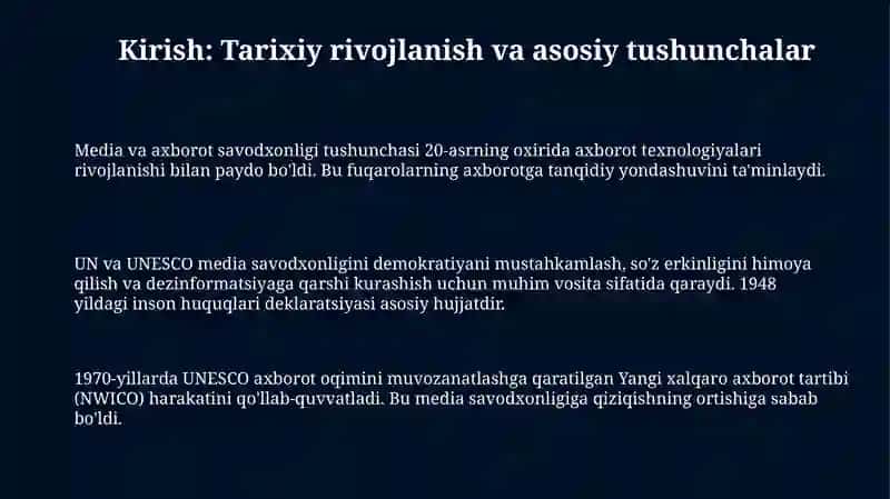 Media va axborot savodxonligi 3