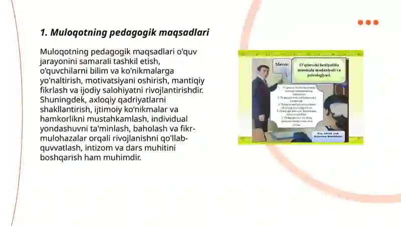 Pedagogik faoliyatda muloqot 3