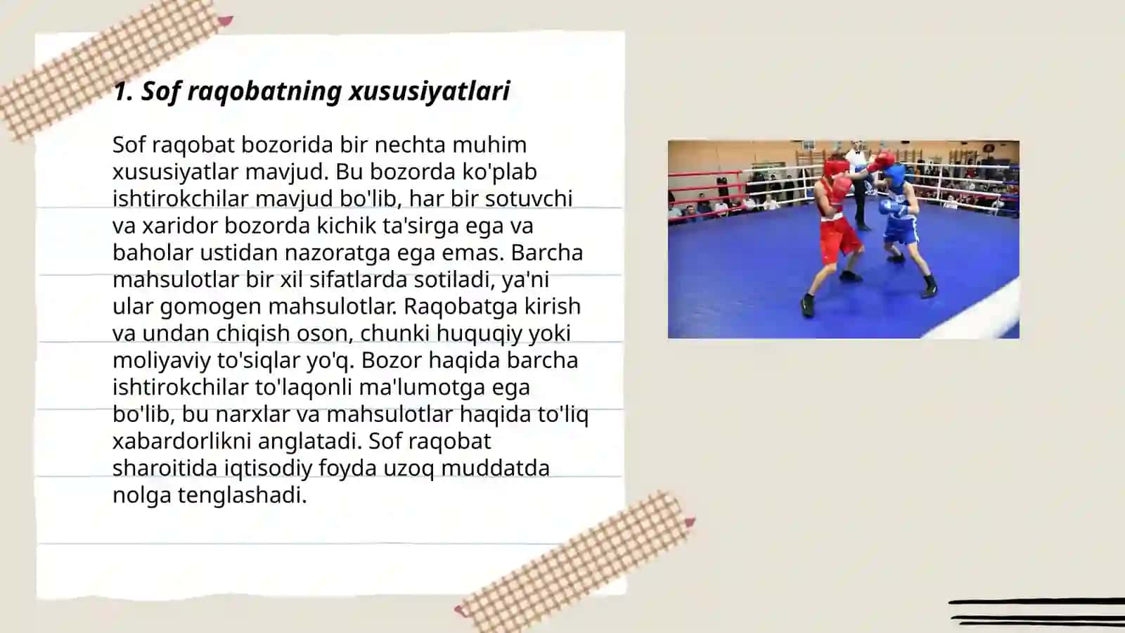 Sof raqobatning xususiyatlari 3